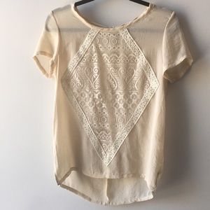 Ivory lace front detail top from Urban Outfitters